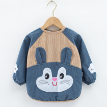 Childrens gown clothes outside the baby to eat waterproof and dirty baby cute foreign bib children roll out autumn and winter aprons