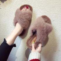 Mao Mao slippers women's net red 2021 Korean version of new winter wear household shoes when autumn and winter pregnant women summer cotton