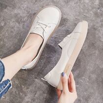 Pregnant women shoes spring outside wear fashion flat non-slip soft bottom size feet puffy women Summer spring and autumn wild White