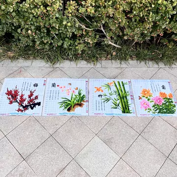 梅兰竹菊十字绣成品-梅兰竹菊十字绣成品促销价格、梅兰竹菊十字绣成品