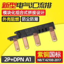 Electrical bus bar 2p DPN new module combined empty open wiring circuit breaker span connection copper bar 63A