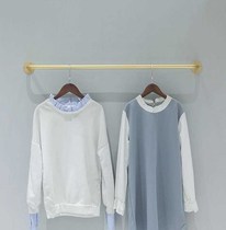 Cool clothes shelf fixed wall nail hanger balcony clothes bar indoor ceiling clothes wall wall hanging