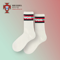 Portuguese National team official merchandise fashion sports stockings C Ronaldo football fans wear white cotton socks