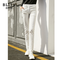 Bailetuo Golf Clothing Womens Pants Pants Sports Leisure Mid-waist Ball Pants Spring and Summer Fashion Slim Pants