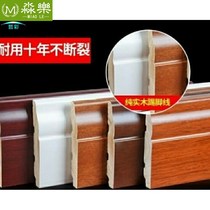 Pure solid wood panlongan skirting wood floor footline solid wood plantlet fir white floor skirting board