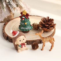 Christmas decorations ins creative resin small ornaments elk snowman old pendant Christmas tree hanging accessories