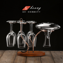 Red wine cup holder set home upside down integrated cup holder European luxury goblet crystal glass