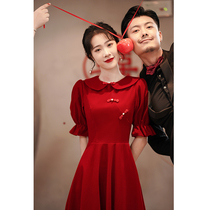 Toast bride female wedding engagement thank-you banquet dress dress small man Autumn usually wear