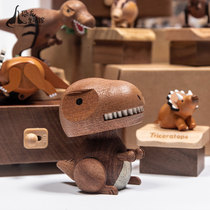 China Dinosaur Park Jeancard wooden dinosaur cartoon ornaments shaking head car decoration Car decoration Healing gift