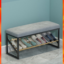 Home door 20cm wide shoe stool narrow simple home door ultra-thin Nordic light luxury wind soft bag Creative multi-functional