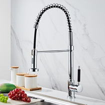 Kitchen faucet faucet rotary handle can sink pull pull wire American elastic elbow
