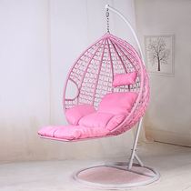 Rocking chair bedroom girl chair lazy home indoor balcony small belly red rattan single hammock lounge chair