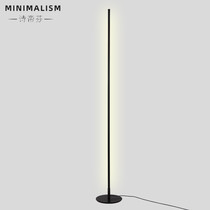  Nordic minimalist creative line floor lamp ins wind bedroom living room atmosphere lamp Modern minimalist led vertical table lamp