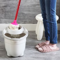 Large padded wheeled mop bucket plastic vintage home floor mop sponge rag mop dry bucket