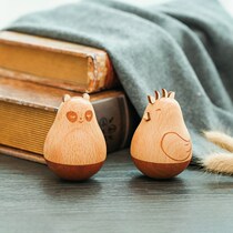 Tumbler Toys Childrens Birthday Gifts Holiday Gifts Creative Baby Wooden Piggy Crafts