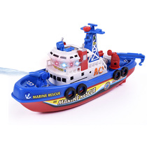 Toy boat in the water bath childrens treasure electric water water spray fire boat model ship ship warship toy