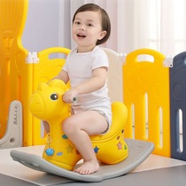 Trojan toys baby rocking horse small Trojan children rocking horse horse a week old baby baby car day car adults can sit children