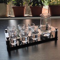 Wine cup glass small white wine cup 2 two sets of wine dispenser small 1 mouth Chinese antique hotel household bullet pot