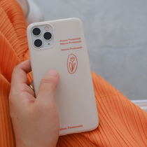 maison promenade independent design glossy IMD Orange Tulip phone case all-inclusive soft shell