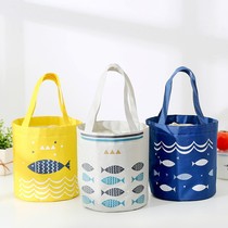 Aluminum foil insulation bag handbag Japanese bento bag thickened round large capacity to work with rice out lunch box bag
