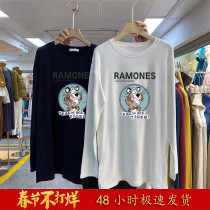 Sanding cotton spring autumn and winter maternity clothes new tiger bottoming shirt thickened loose long long sleeve pregnant T-shirt