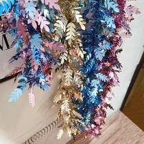 Party decoration accessories wedding wedding New Years Day New Year decoration wool Christmas tree color strip ribbon pull flower