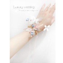 Bridesmaid group wrist flower Super fairy ins Super fairy sweet dream wedding ceremony Korean crystal diamond butterfly bride wrist
