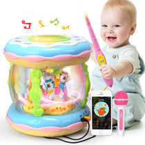 Baby music baton hand drum childrens puzzle large upgrade carousel music story machine 0-2 years old