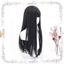 Shi Shi Princess Harajuku soft sister Lolita * XA ten years* 65cm Black long straight jk wig