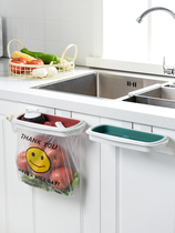 Hanging type garbage rack rack shelve shelve wall-mounted bracket hook cupboard gantry kitchen trash can for home