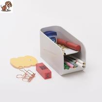 Desktop stationery storage box Double-layer pen holder pen box debris sorting box ruler rubber paper clip tape shelf