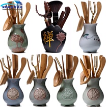 Kung Fu tea set accessories tea ceremony six gentlemen whole set solid wood teaspoon bamboo tea shovel tea spoon