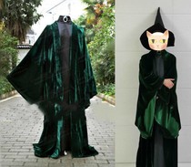 2022 Halloween witch thickened velvet cloak cloak magician costume outside actor stage performance costume