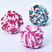 Dog molar rope knot toy Teddy Corky small medium-sized dog puppies resistant to bite and dreary teeth sagline ball