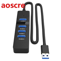 USB 3 0 Hub 4-Port Adapter Charger Data Sync Super Speed PC