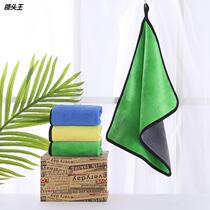 Rub towels High-dense coral suede double bicolor car wash towels Car cleaning towels can be booked logos