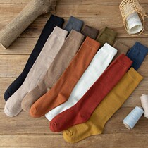 Stockings childrens stockings summer solid color stockings long white jk calf socks black high tube knee socks
