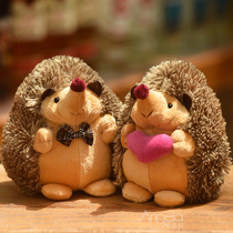 A couple of hedgehog dolls dolls sleeping in bed plush toys wedding girls birthday gifts