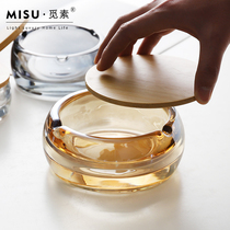 Crystal glass ashtrays Creative fashion light extravaganza Living room office Home Smoke vat customizable LOGO