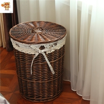 Dirty clothes basket Rattan storage basket Dirty clothes basket Dirty clothes storage basket Muxi home toys storage basket Willow basket