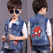 Childrens clothing Boys denim vest Middle and small children 3 Children spring and autumn waistcoat 5 Jacket 7 Children denim vest 8 vest