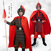 Cool and Mulan Armor General Performance Costume Ancient Soldier Costume Man Jianghong Chorus Suit Yue Fei Armor Hanfu