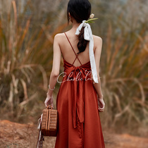 Spring and autumn Bride wedding morning gown suspender long dress wedding pajamas personality cross thin shoulder strap sexy backless nightgown