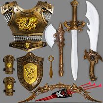 Childrens sword shield combination toy boy plastic sword bow and arrow dart model safety simulation weapon