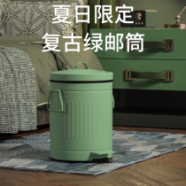 YONA retro trash can home American living room bathroom Nordic toilet with lid pedal creative step on cover