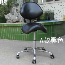 Saddle chair beauty stool pulley backrest rotating lifting hairdressing big worker nail chair beauty salon special