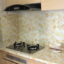 Kitchen stickers waterproof and oil-proof self-adhesive high temperature resistant wallpaper cabinet stove stove with thick wall stickers