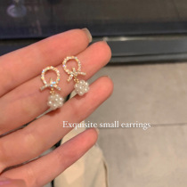 South Korea S925 silver needle pearl earrings tide temperament Net red earrings female senior sense simple small ear clip without ear hole