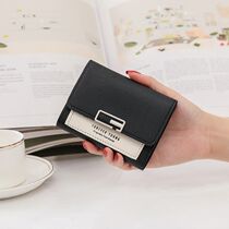 2020 new small wallet female short Korean version three folding personality student cute mini fashion wallet