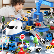  Childrens aircraft toy boy oversized fall-resistant simulation 2 baby puzzle multi-function inertial car 3-6 years old